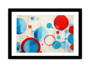 Blue Red Circle Abstract