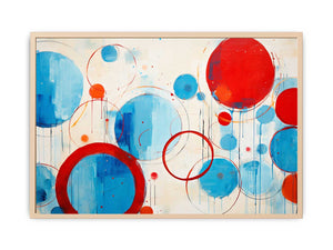 Blue Red Circle Abstract