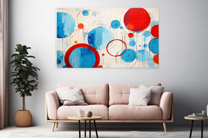 Blue Red Circle Abstract