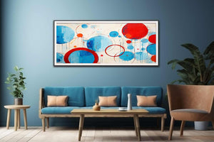 Blue Red Circle Abstract