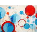 Blue Red Circle Abstract