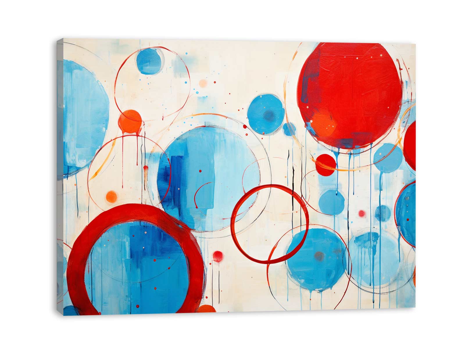 Blue Red Circle Abstract