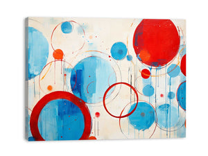 Blue Red Circle Abstract