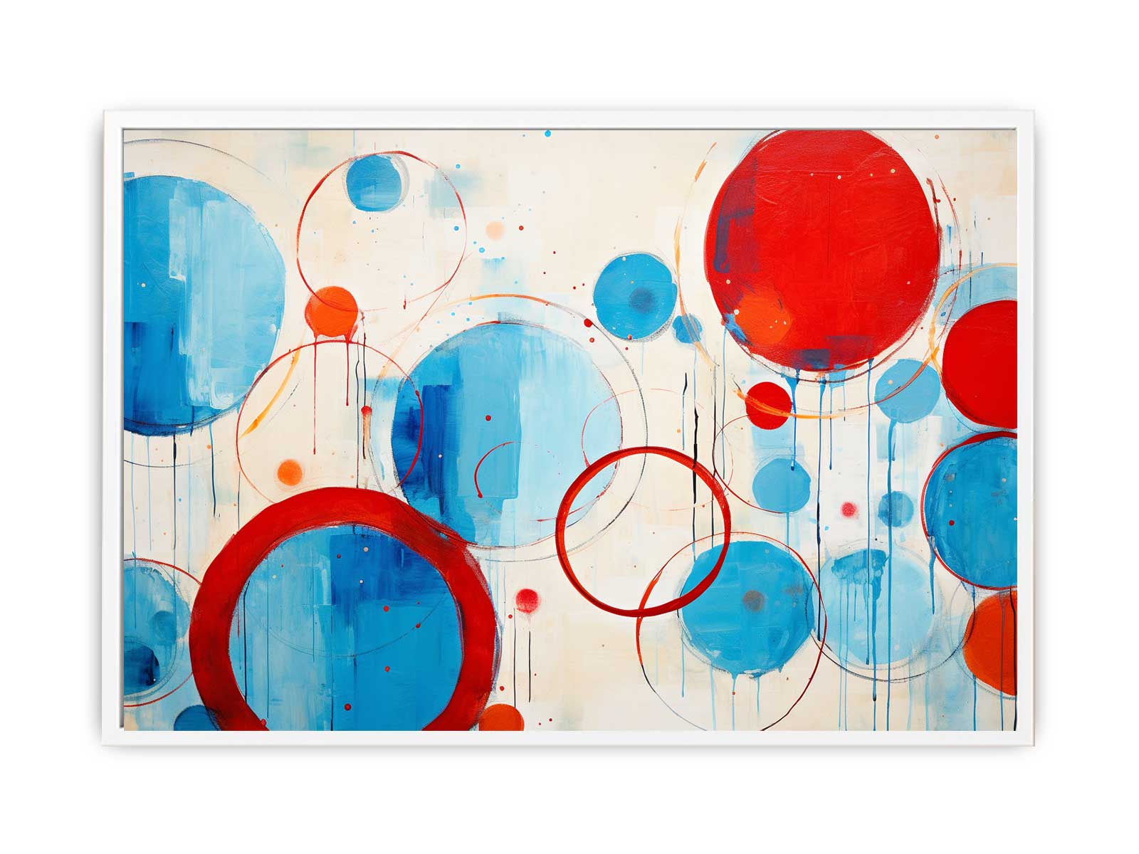 Blue Red Circle Abstract