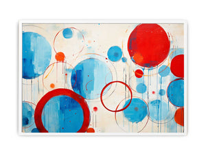 Blue Red Circle Abstract