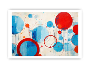 Blue Red Circle Abstract