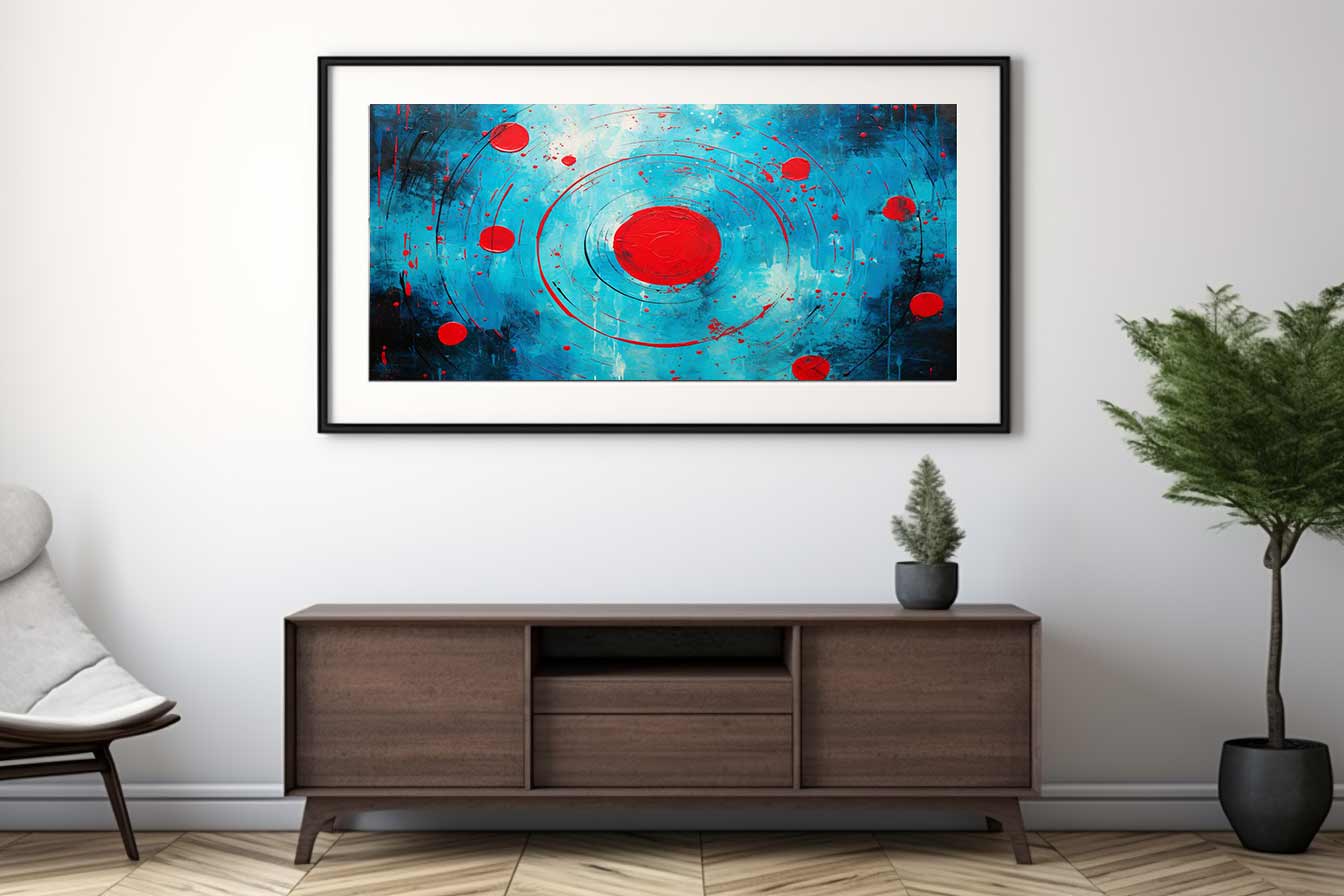 Red Black  Abstract  Circles