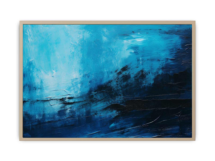 Black Blue Painting  Framed Print