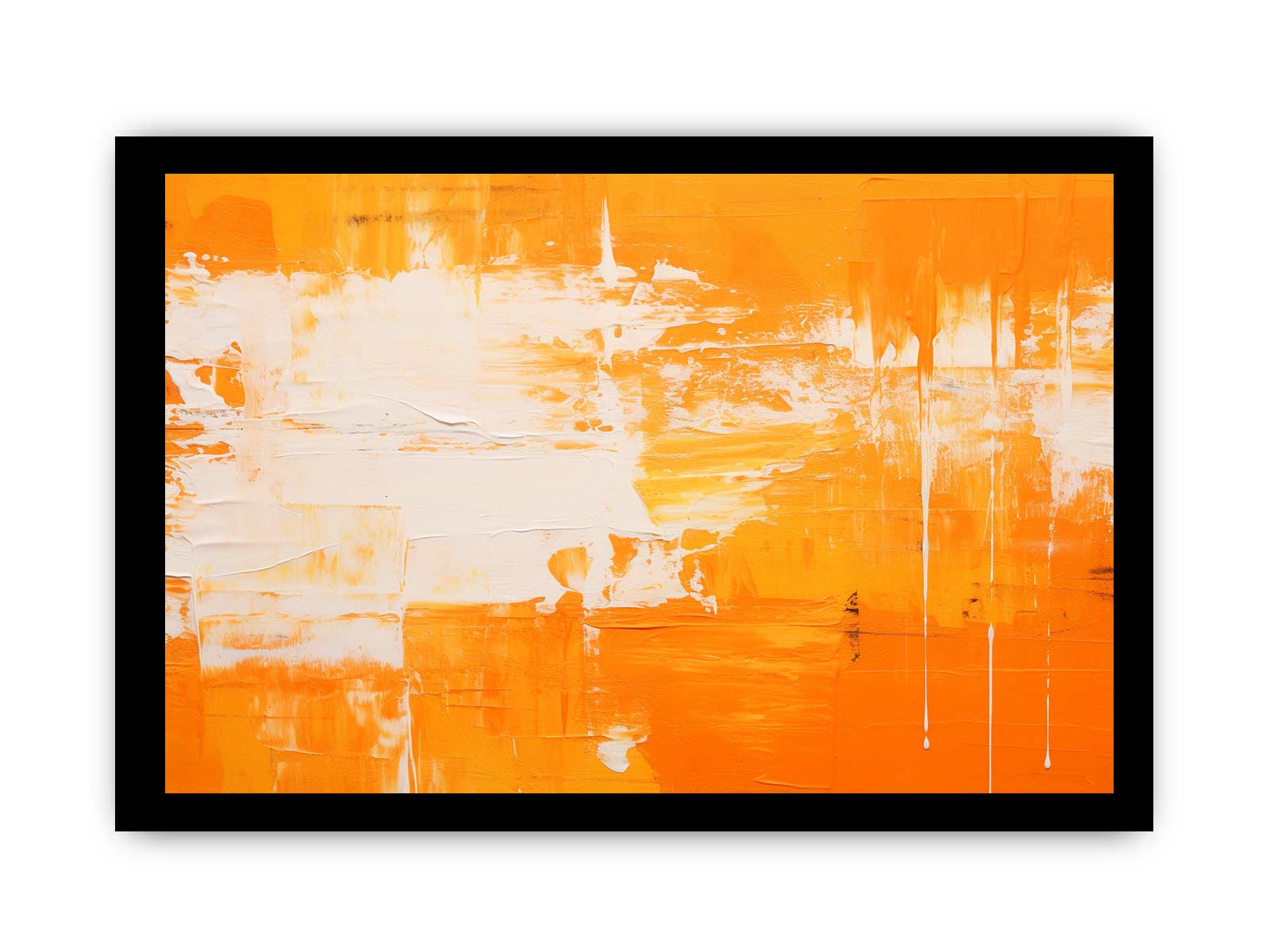 Orange White Abstract