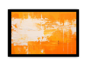 Orange White Abstract