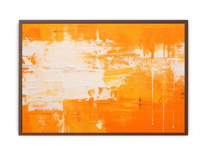 Orange White Abstract