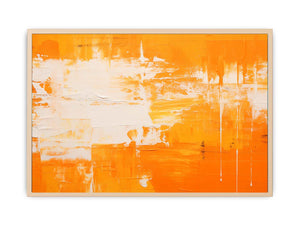 Orange White Abstract