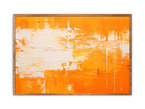 Orange White Abstract