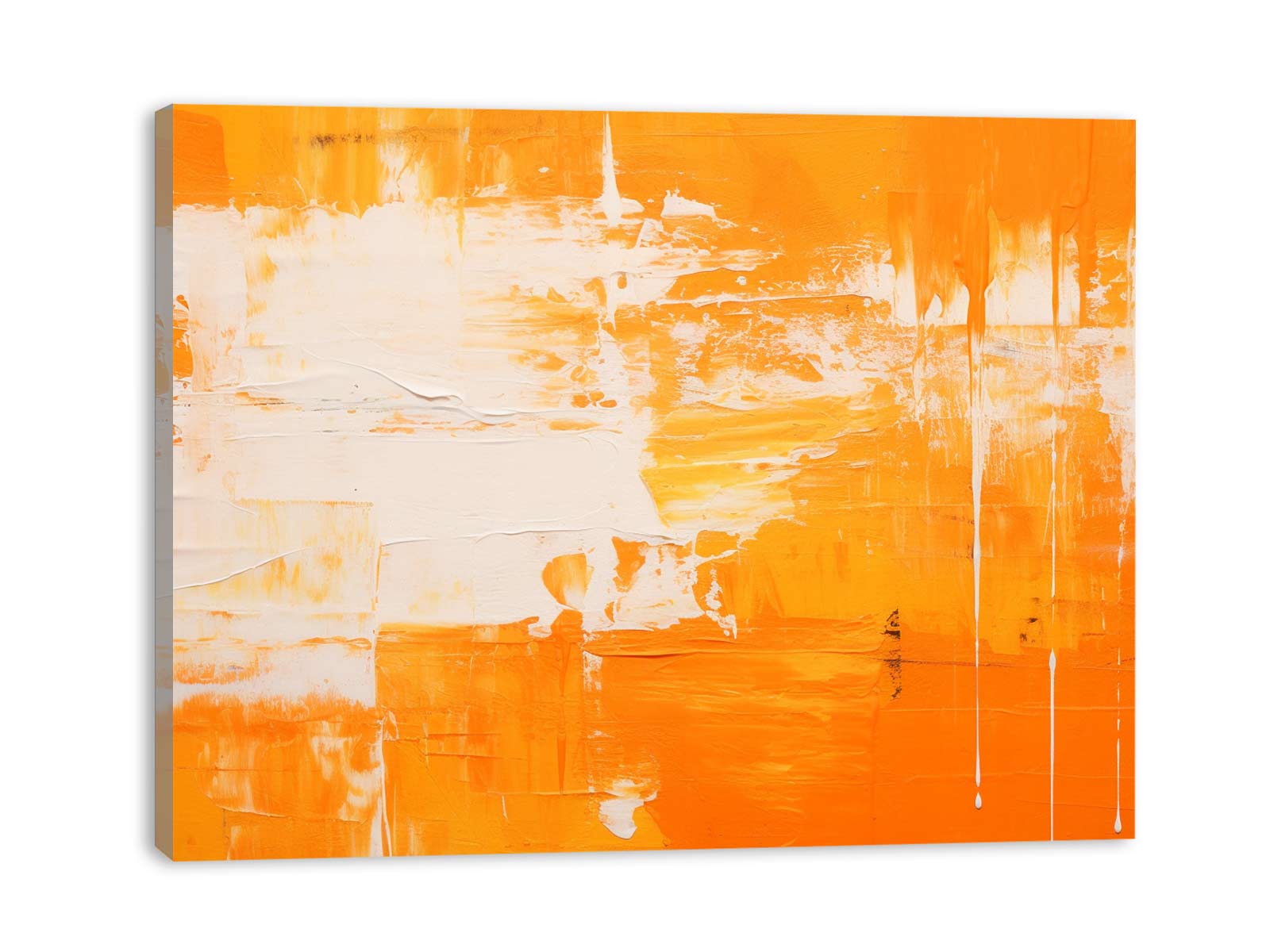 Orange White Abstract