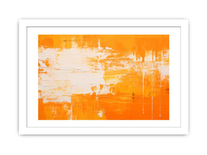 Orange White Abstract