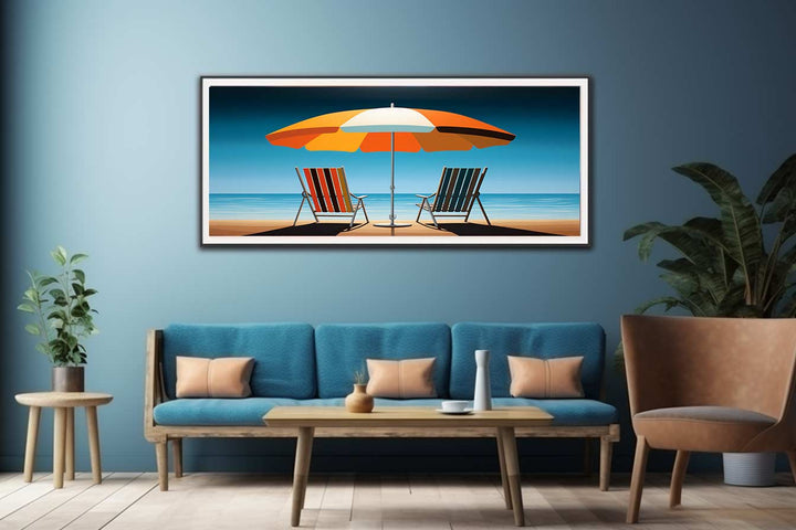 Modern Umbrella Chair Art Painting  