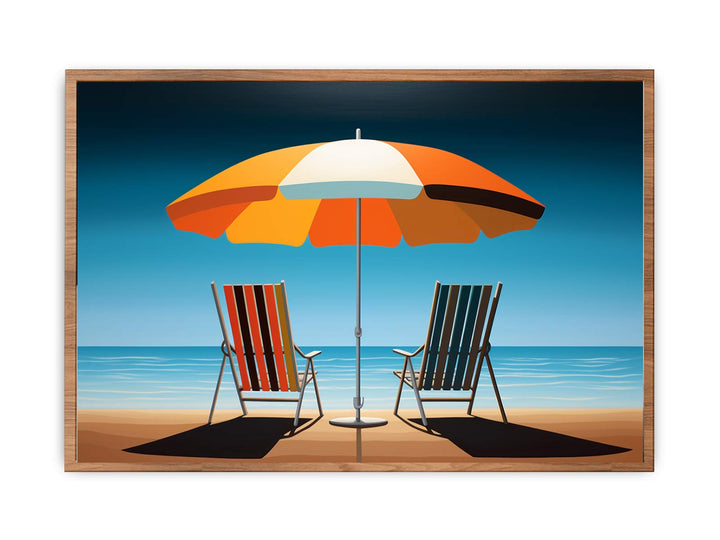Modern Umbrella Chair Art Painting  