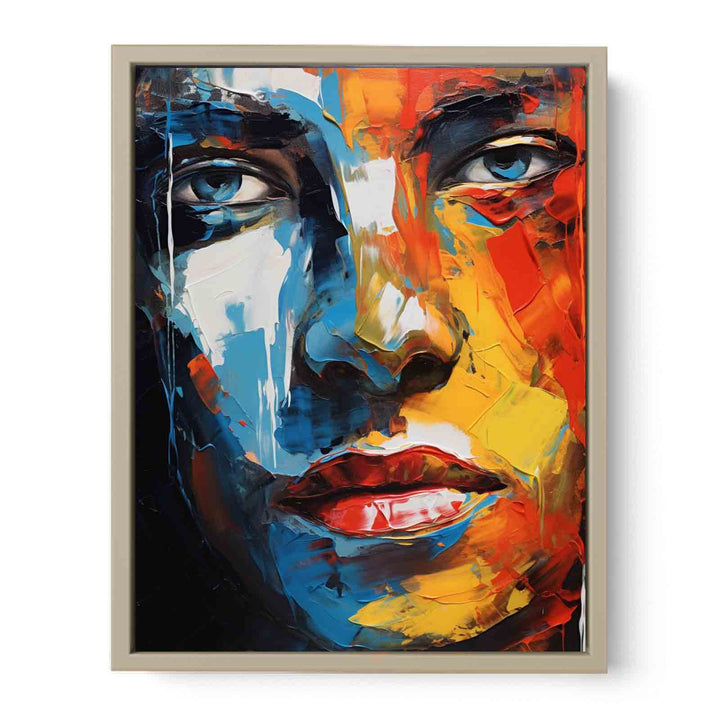 Man Face Modern Art Painting
