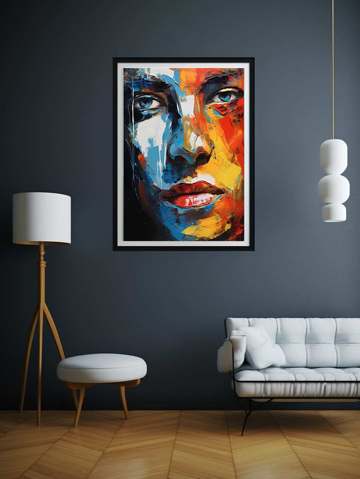 Man Face Modern Art Painting