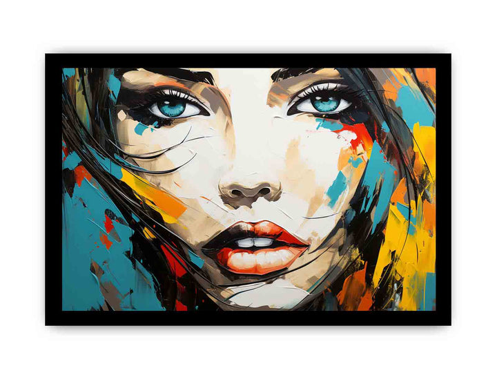 Girl Face Modern Art Painting