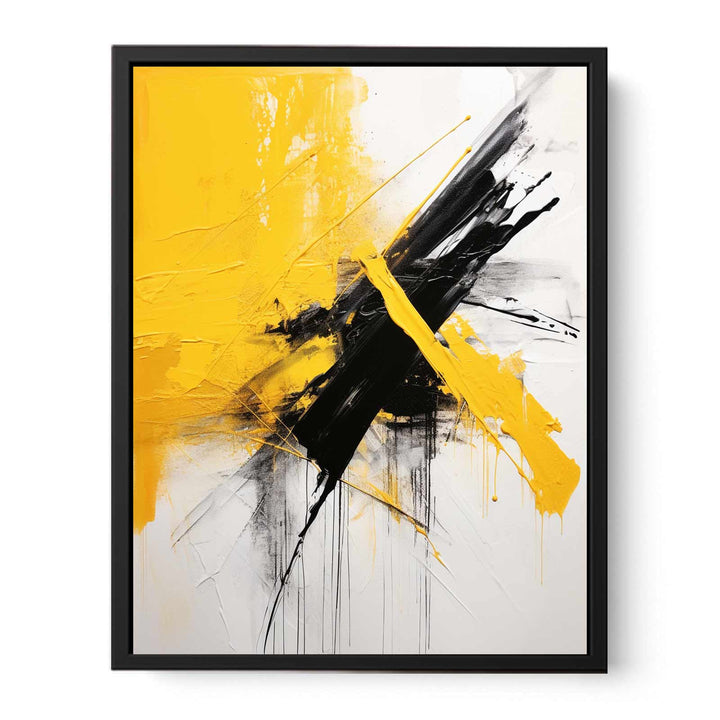 Abstract White Yellow Painting
