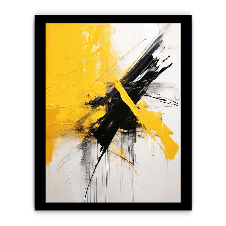 Abstract White Yellow Painting