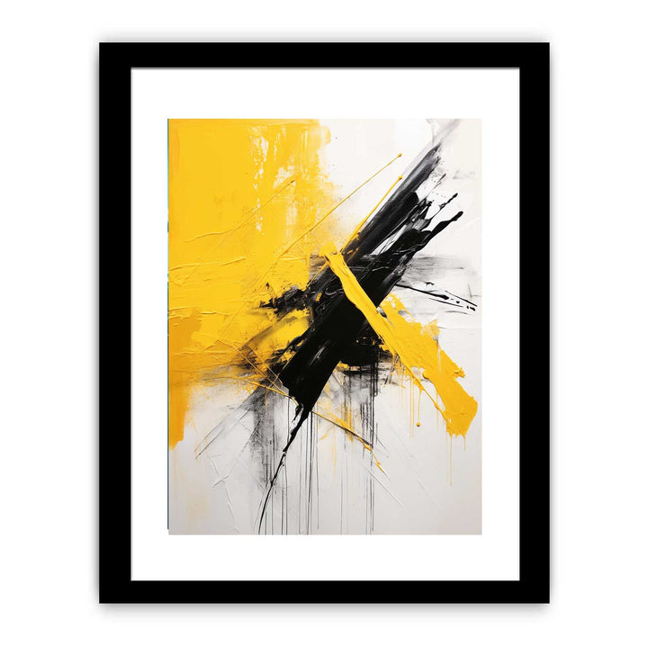 Abstract White Yellow Painting