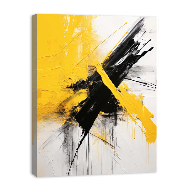 Abstract White Yellow Painting