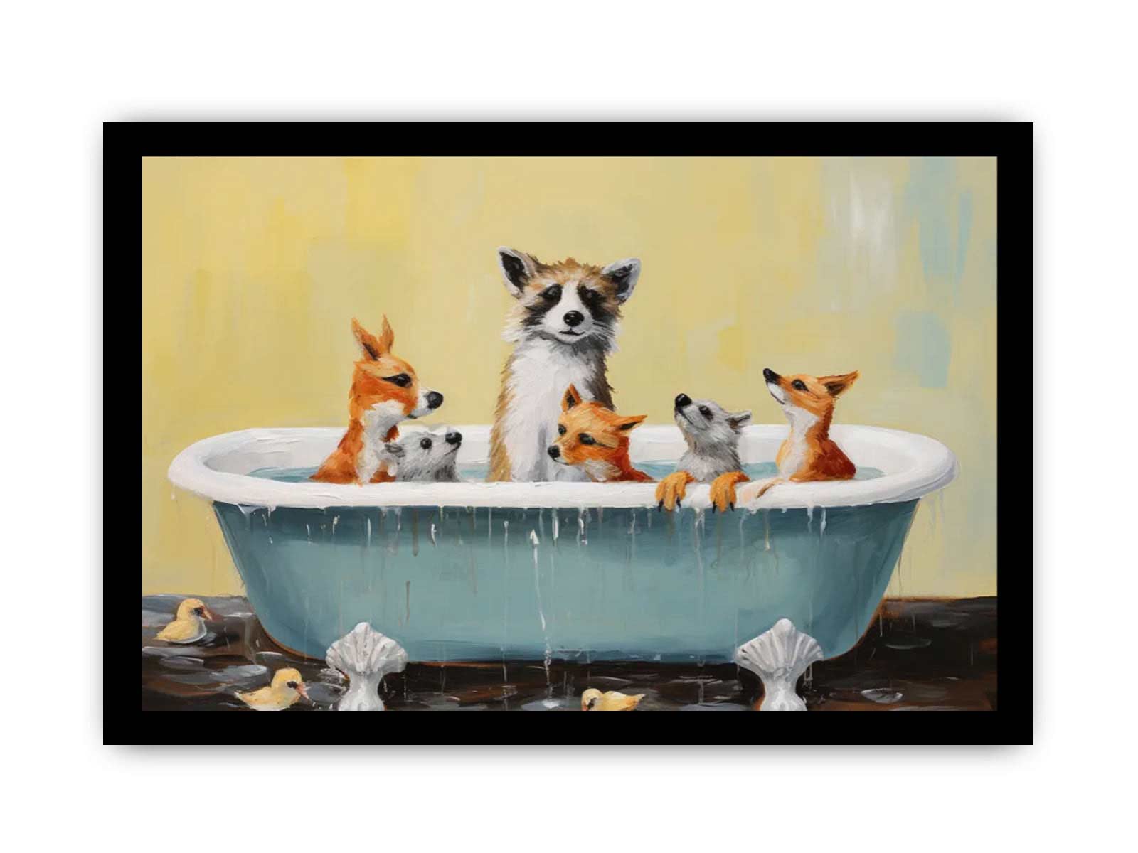 Animal Bathing  In Tub