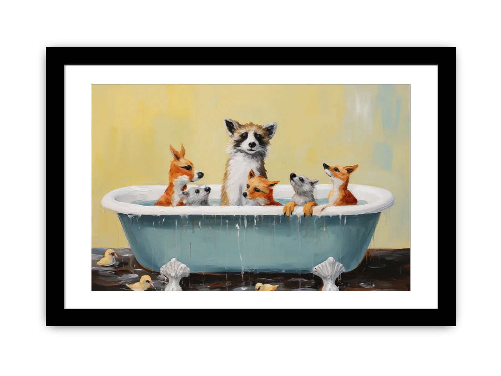 Animal Bathing  In Tub