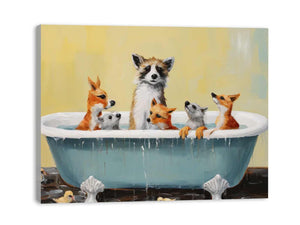Animal Bathing  In Tub