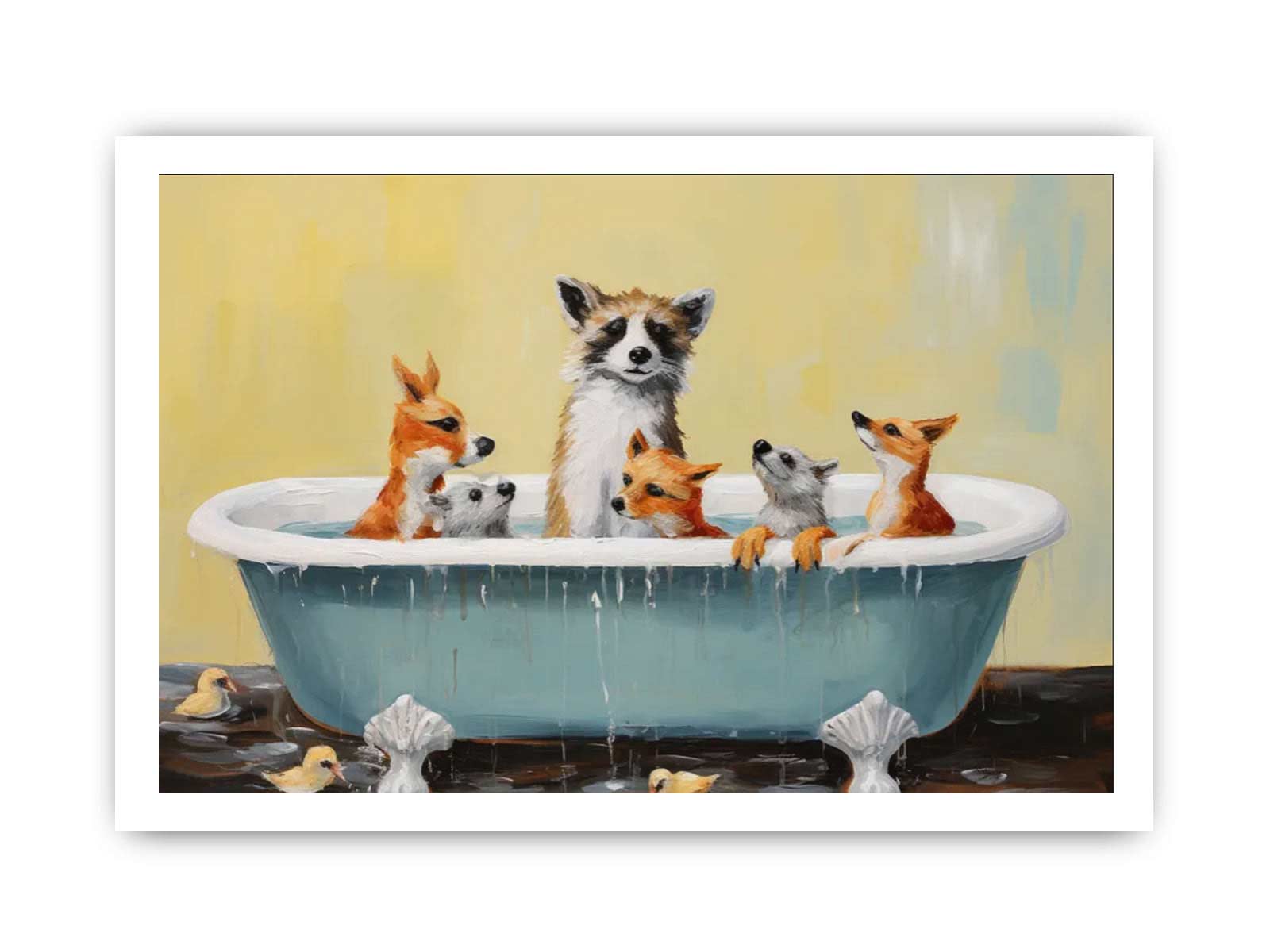 Animal Bathing  In Tub