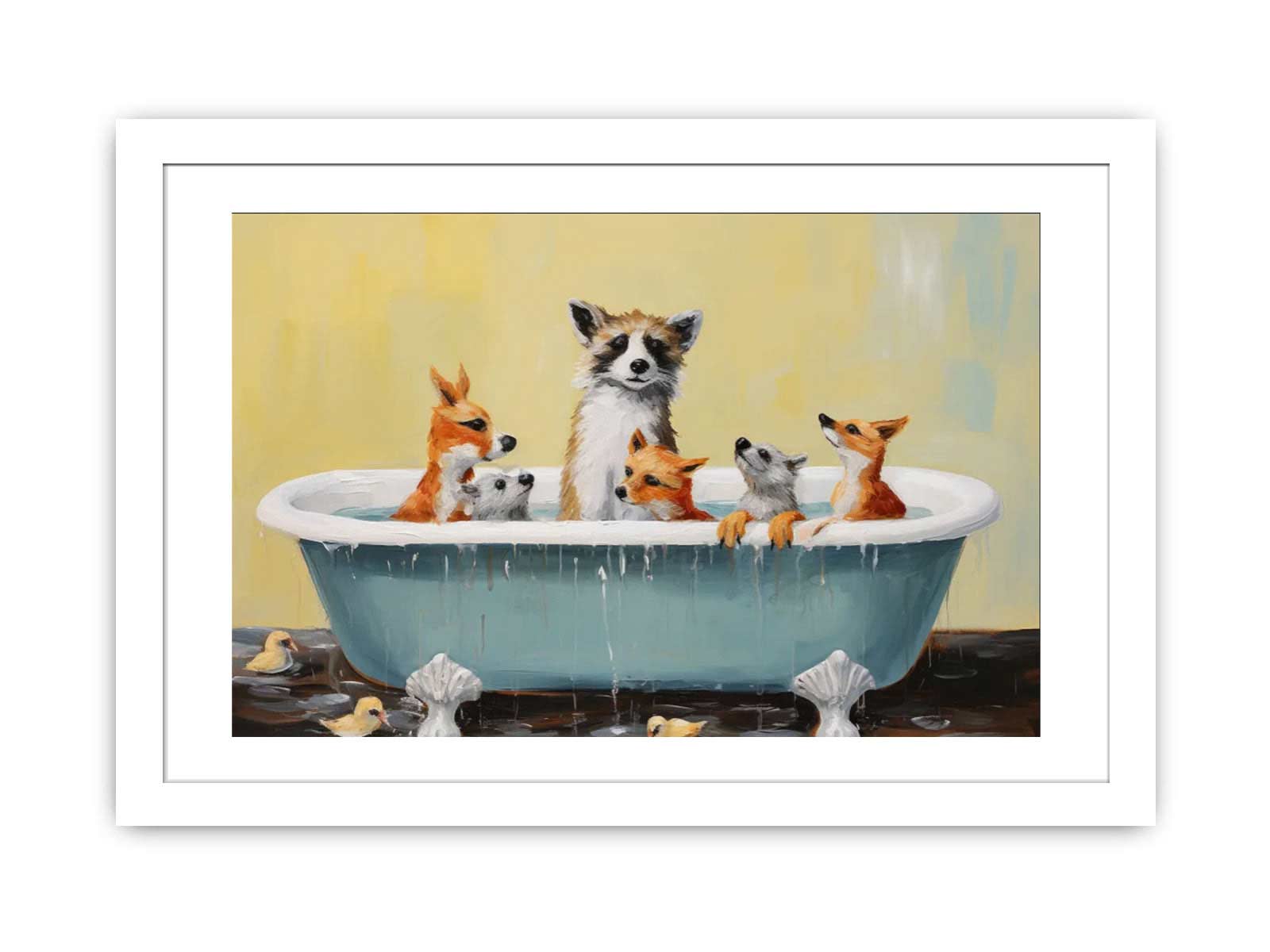 Animal Bathing  In Tub