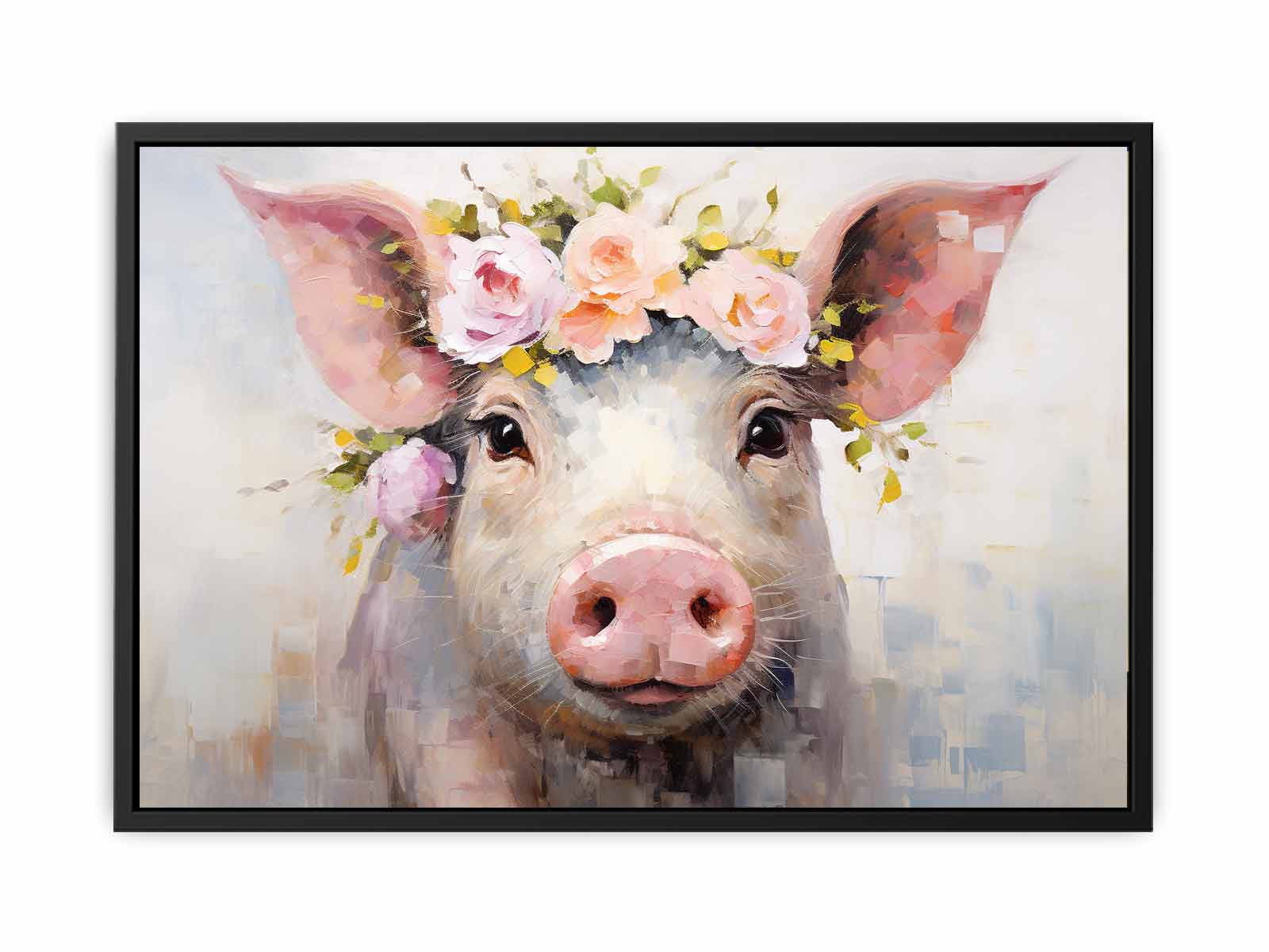 Pig Flower Modern Art Painting