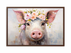 Pig Flower Modern Art Painting