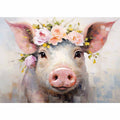 Pig Flower Modern Art Painting