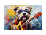 Dog Playing Guitar Modern Art artwork preview