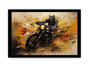 Motorcycle Modern Art Painting