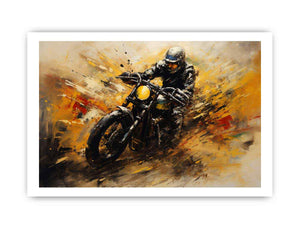 Motorcycle Modern Art Painting