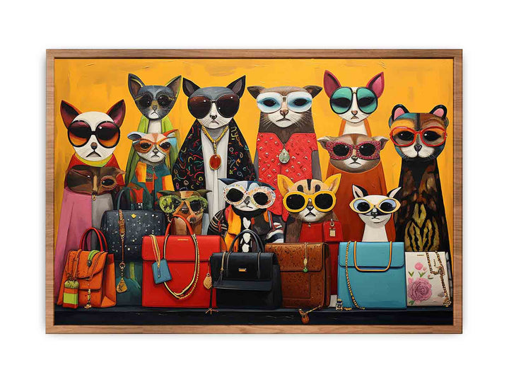 Animal Purse Modern Art Painting  
