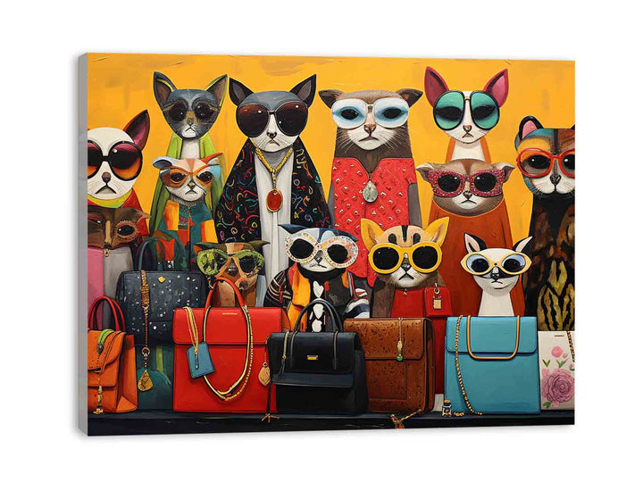 Animal Purse Modern Art Painting  