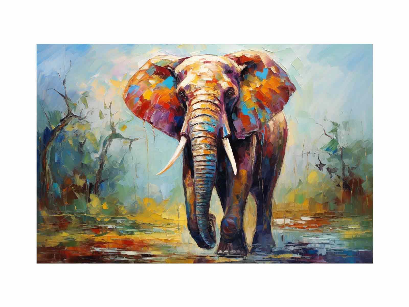 Modern art Elephant Teeth Painting