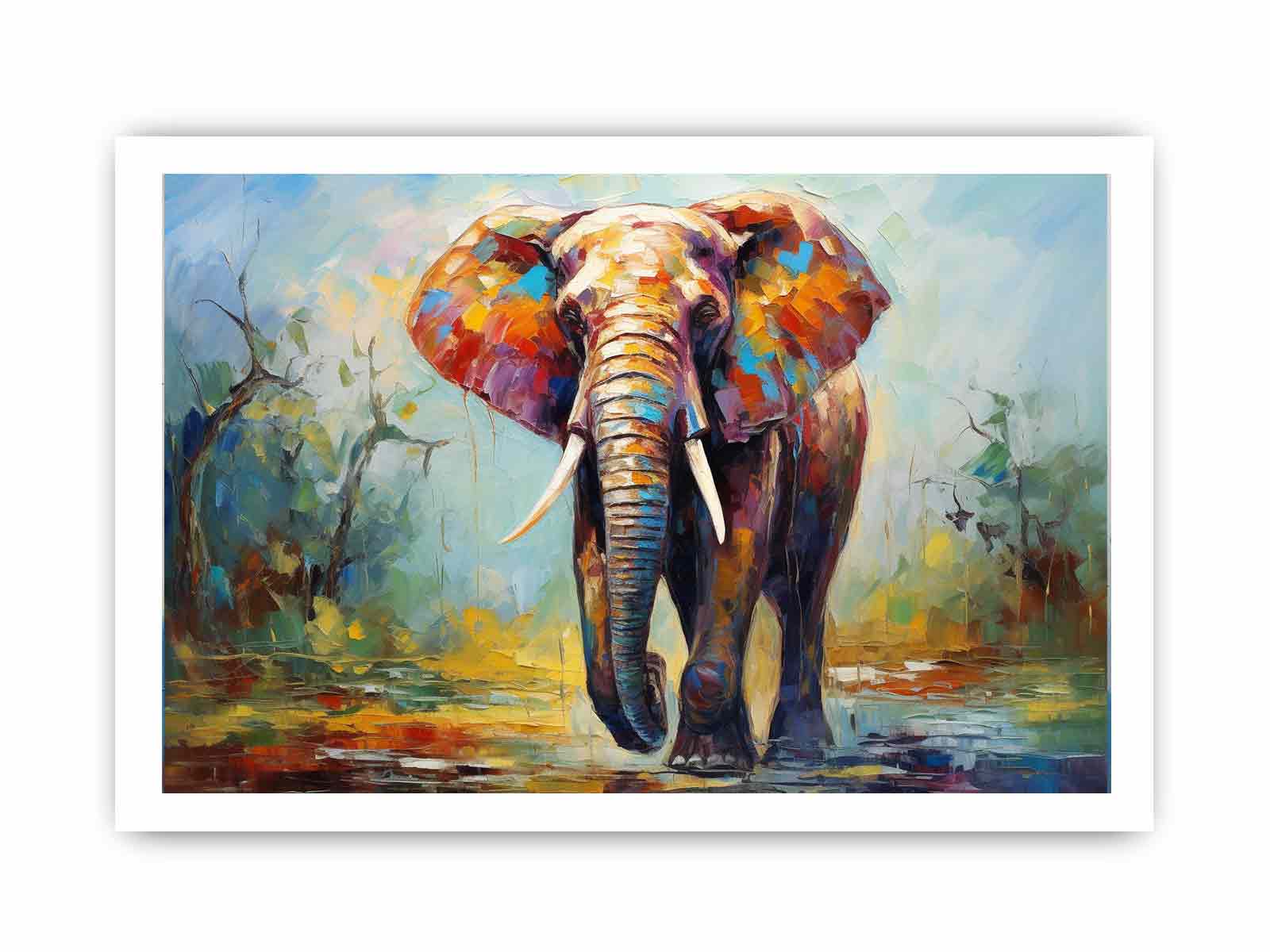 Modern art Elephant Teeth Painting