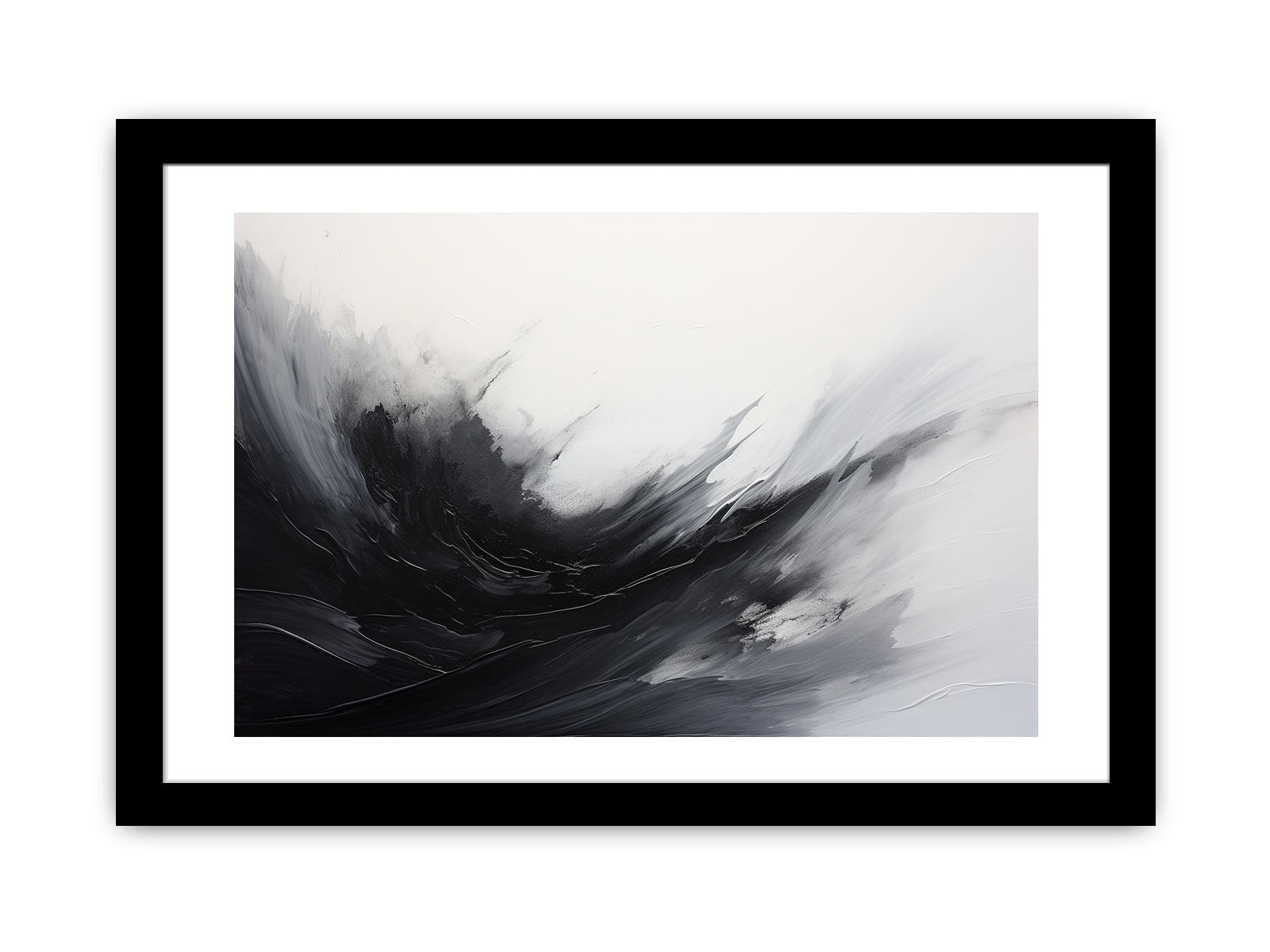 Abstract Black Grey  Painting