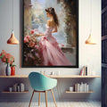 Girl Bird Modern Art Painting