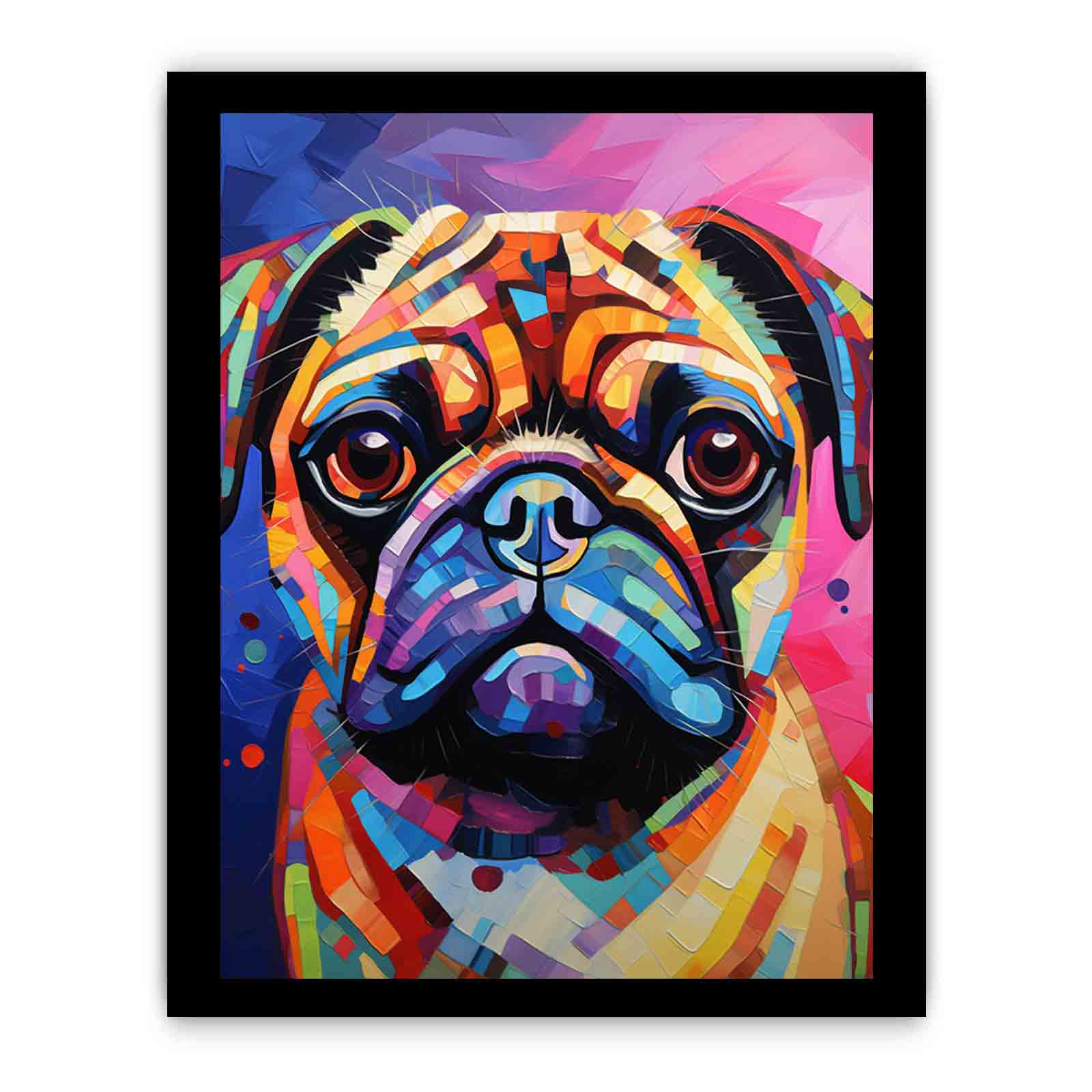 Pug Dog Modern Art Painting