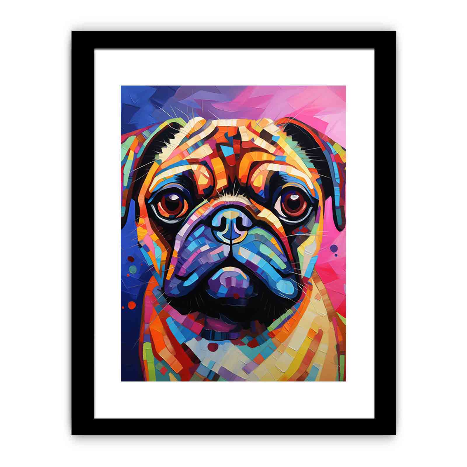 Pug Dog Modern Art Painting
