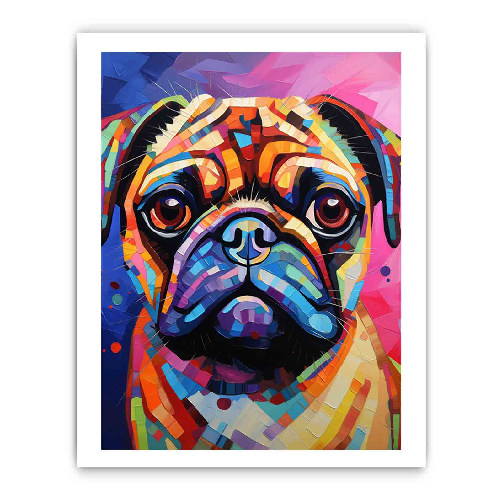Pug Dog Modern Art Painting