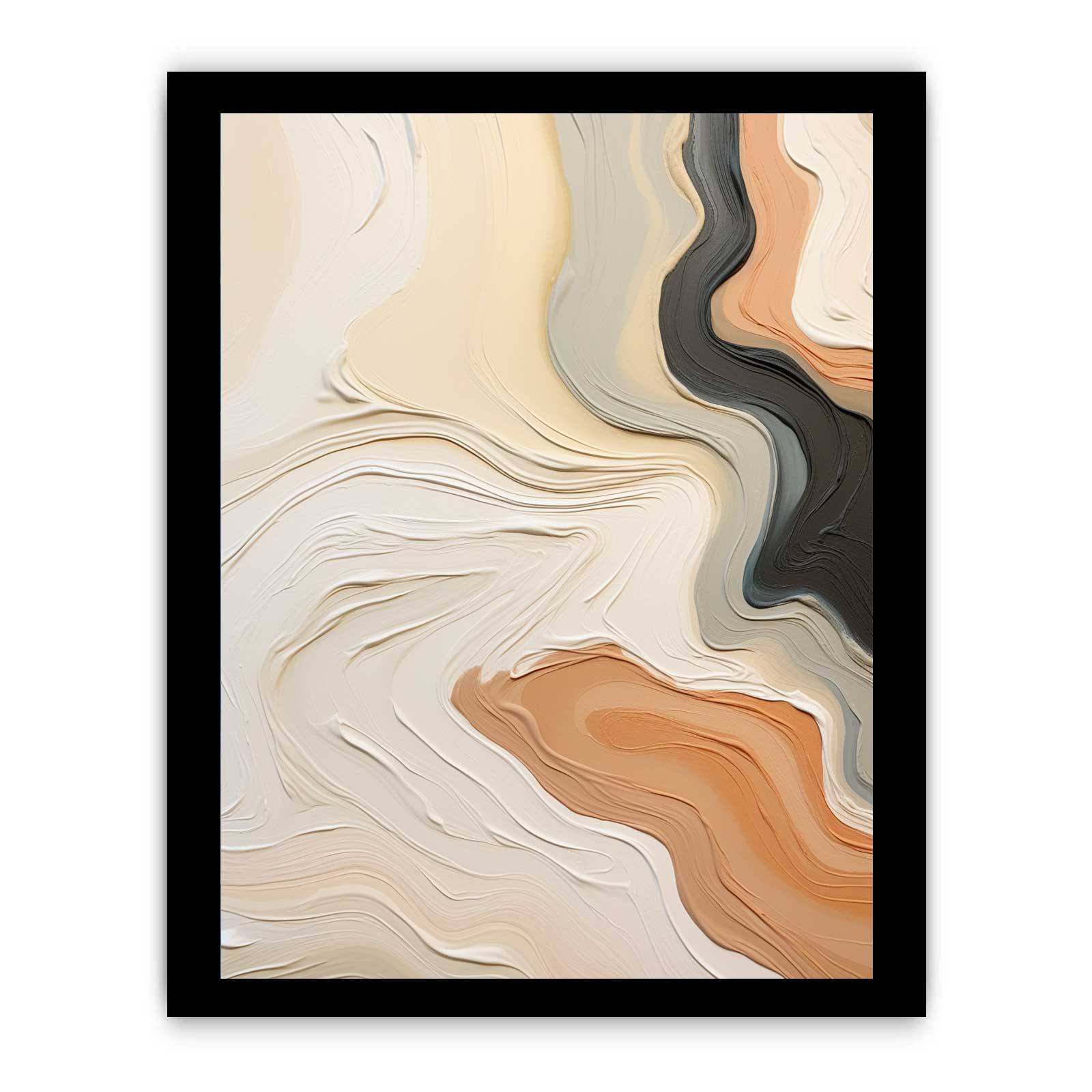 Abstract Brown Peach  Knife Art Painting