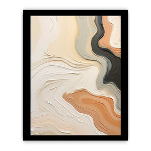 Abstract Brown Peach  Knife Art Painting